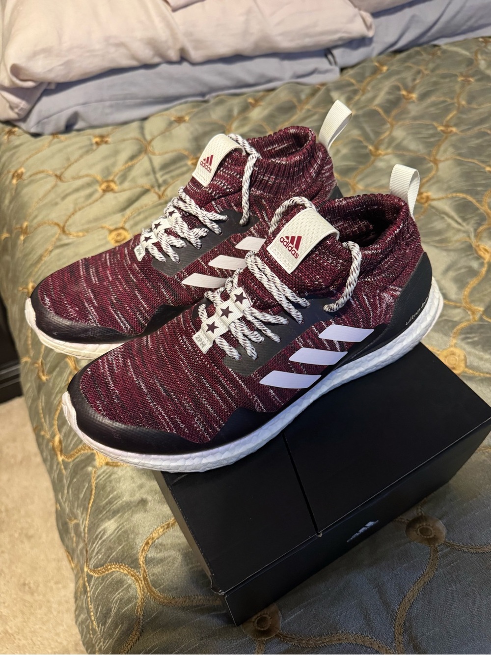 Adidas Patrick Mahomes Maroon Ultra Boosts